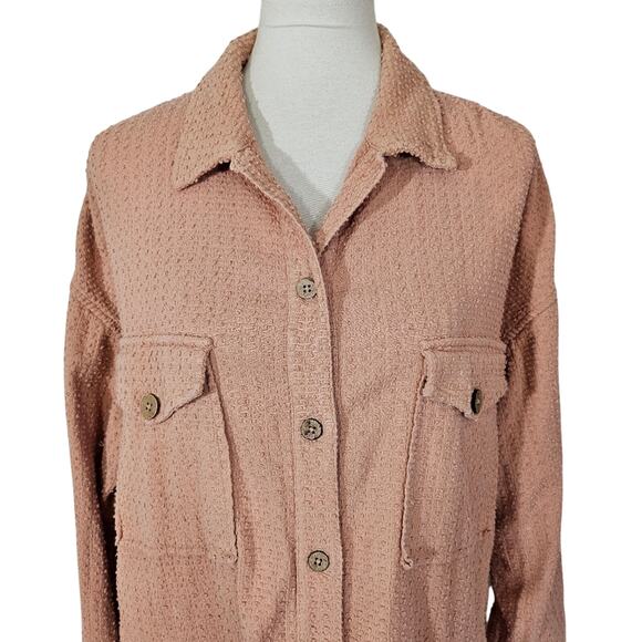 Free People Tan Long Button Down Shacket Dress - Picture 7 of 12